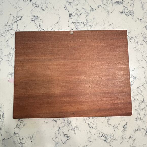 Wood Inlay Marquetry Panel European Coastal Scene Italy 16" x 12" Handcraafted - Picture 3 of 9